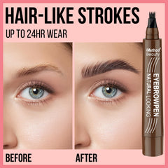 iMethod eyebrow pen with spoolie brush blends brows for natural finish