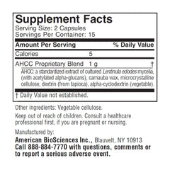 ImmPower AHCC 6-pack back label