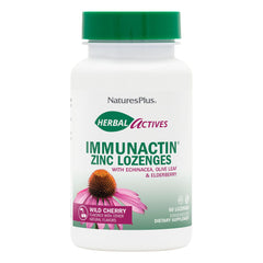 NaturesPlus ImmunActin Zinc Lozenges Wild Cherry pack shot
