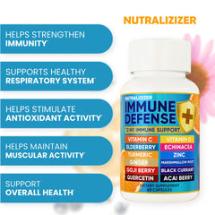 Close-up of immune defense capsules