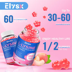 Vitamin C, D3 and Zinc blend with L-Lysine gummies for immune support