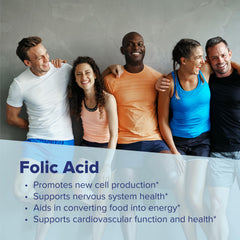 Immune support illustration with folic acid
