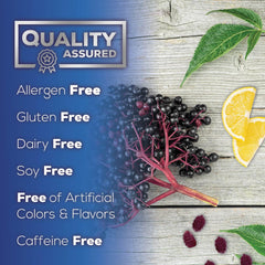 Elderberry vitamins on white background