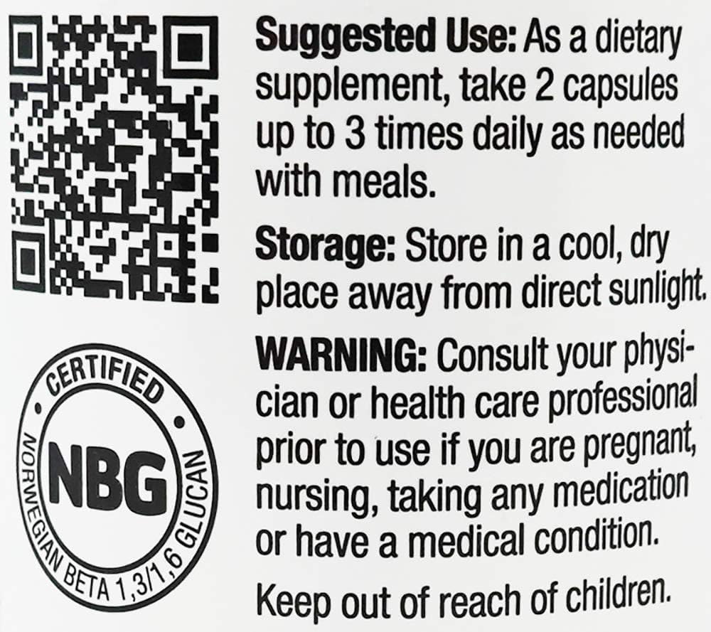 Immune-support ingredients and dosage for Immutol with NBG