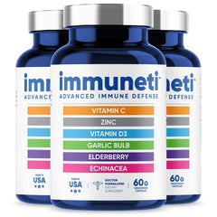 Immuneti 6-in-1 Immune Defense bottle and label