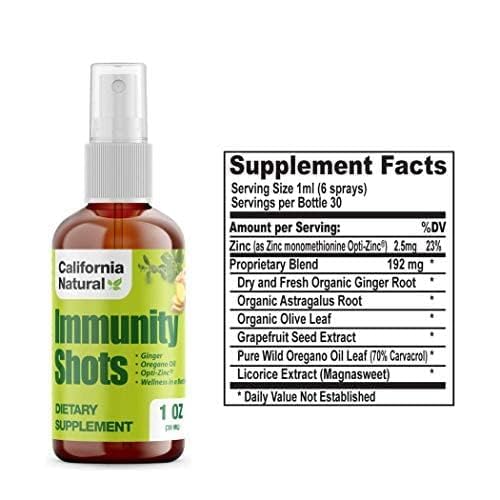 Immunity shot poured into a glass with water