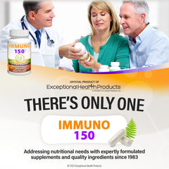 Five-capsule serving size shown for Immuno 150