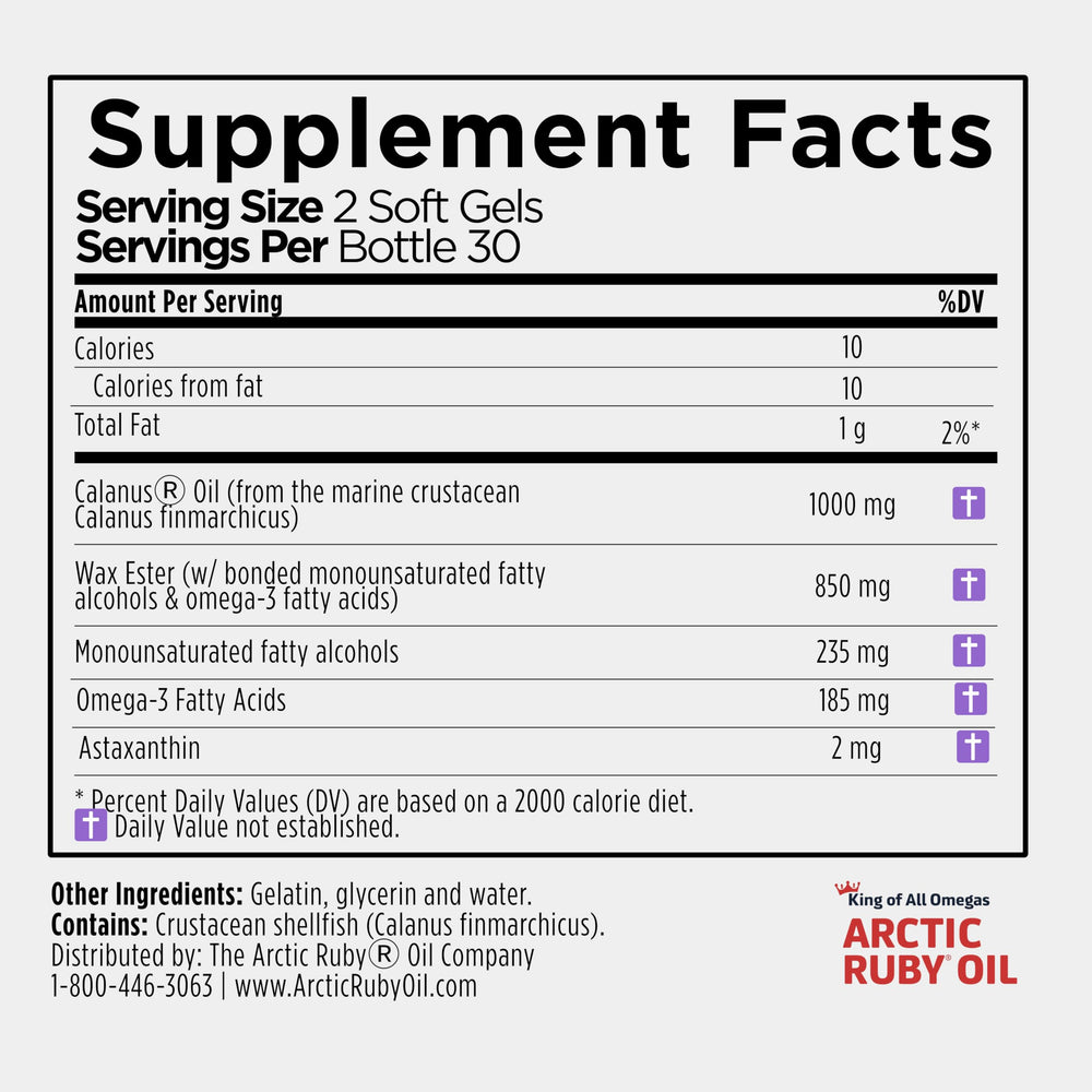 Immunocorp Arctic Ruby Oil cap detail—wax ester technology highlighting absorption efficiency.
