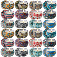 Inayou 24-pack candles cinnamon-apple-variety gift-ready box for cozy evenings.