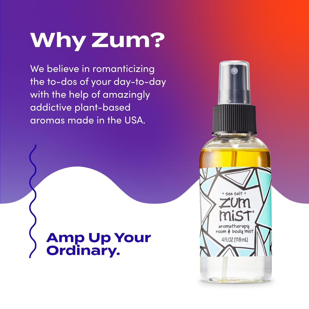 Aromatic Zum Mist Sea Salt bottle in bathroom setting