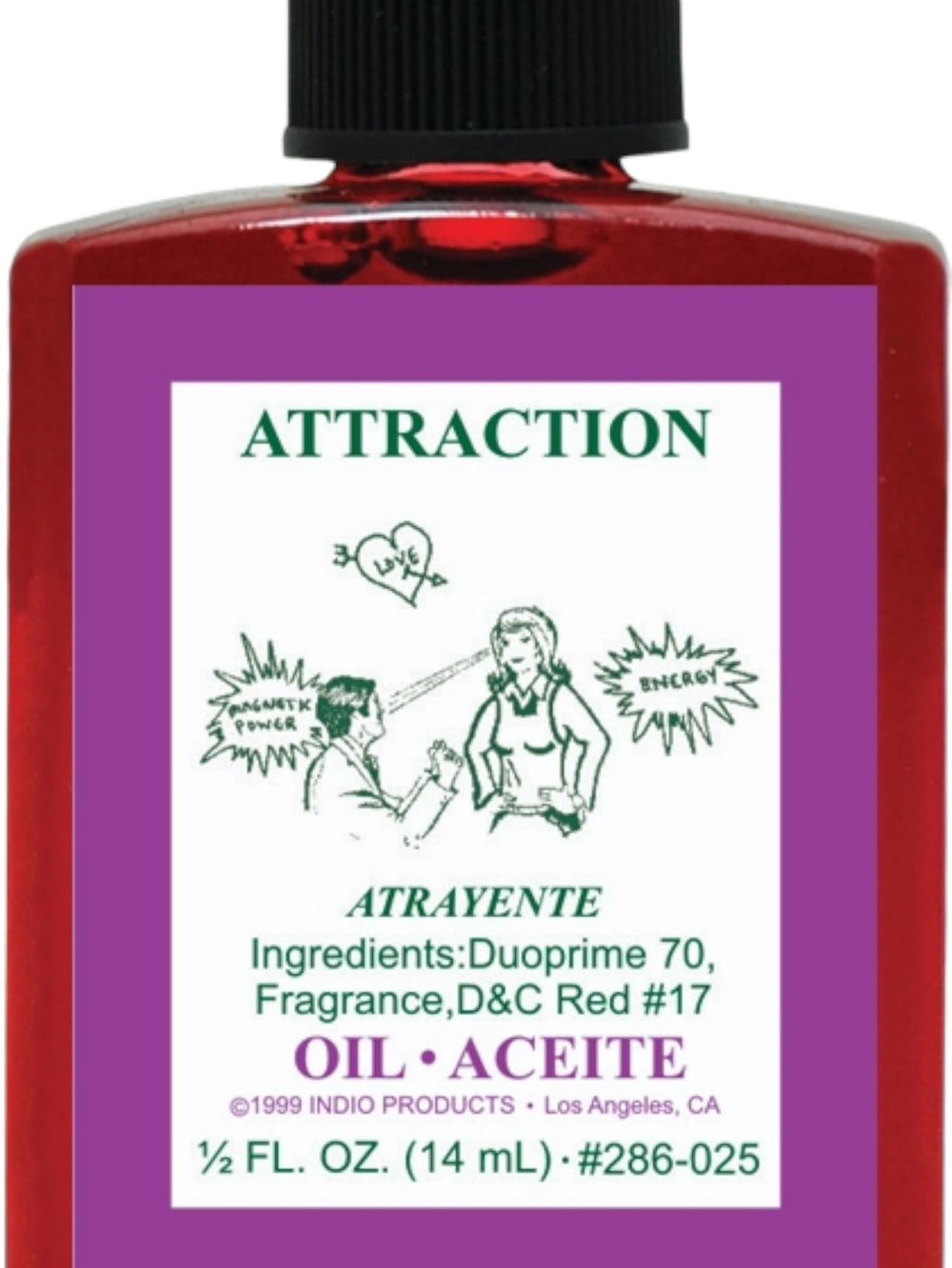 Bottle of INDIO Attraction Oil (1/2 oz)