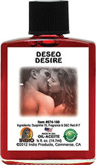 INDIO Desire DESEO oil bottle for on-the-go spiritual rituals and meditation support.
