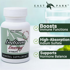 Indium Energy bottle with ingredients card