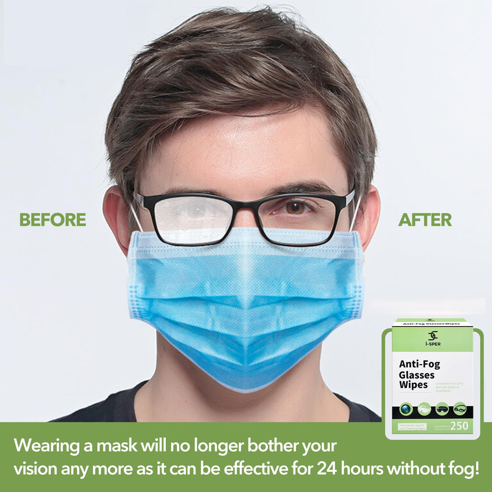 Individually wrapped eyeglass wipes