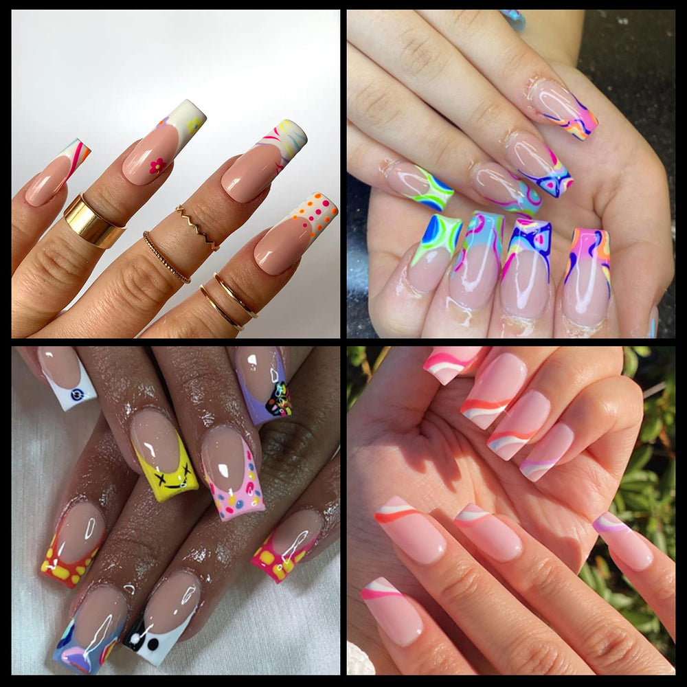 INENK soft gel full-cover tips clear for natural-looking nails