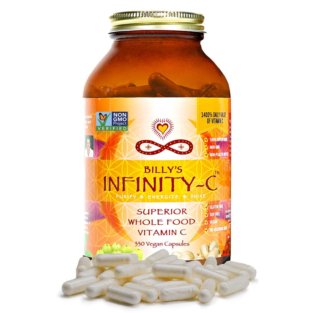 Infinity-C Organic Vitamin C Capsules bottle with label