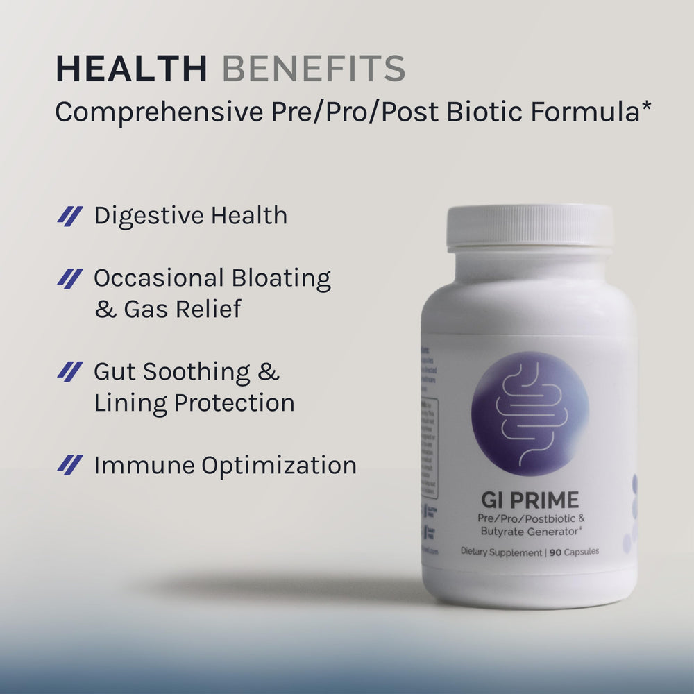 Front view of InfiniWell GI Prime bottle