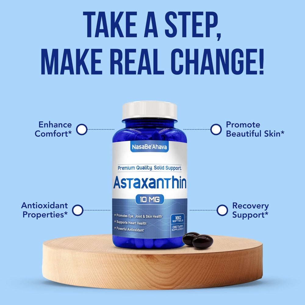 Illustrated ingredients chart for Astaxanthin supplement
