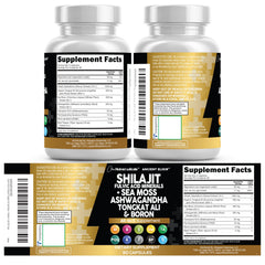 Nutritional labels and energy-support ingredients