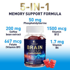 Ingredients showing phosphatidylserine, vitamin B6 and B12