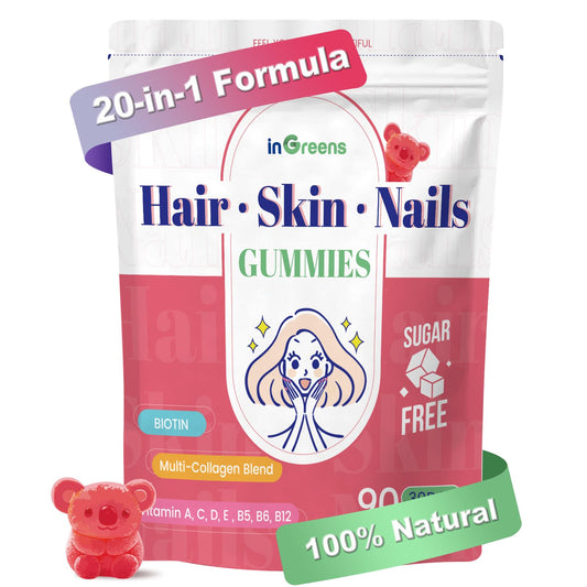 inGreens 20-in-1 Hair Skin Nails Gummies main product image