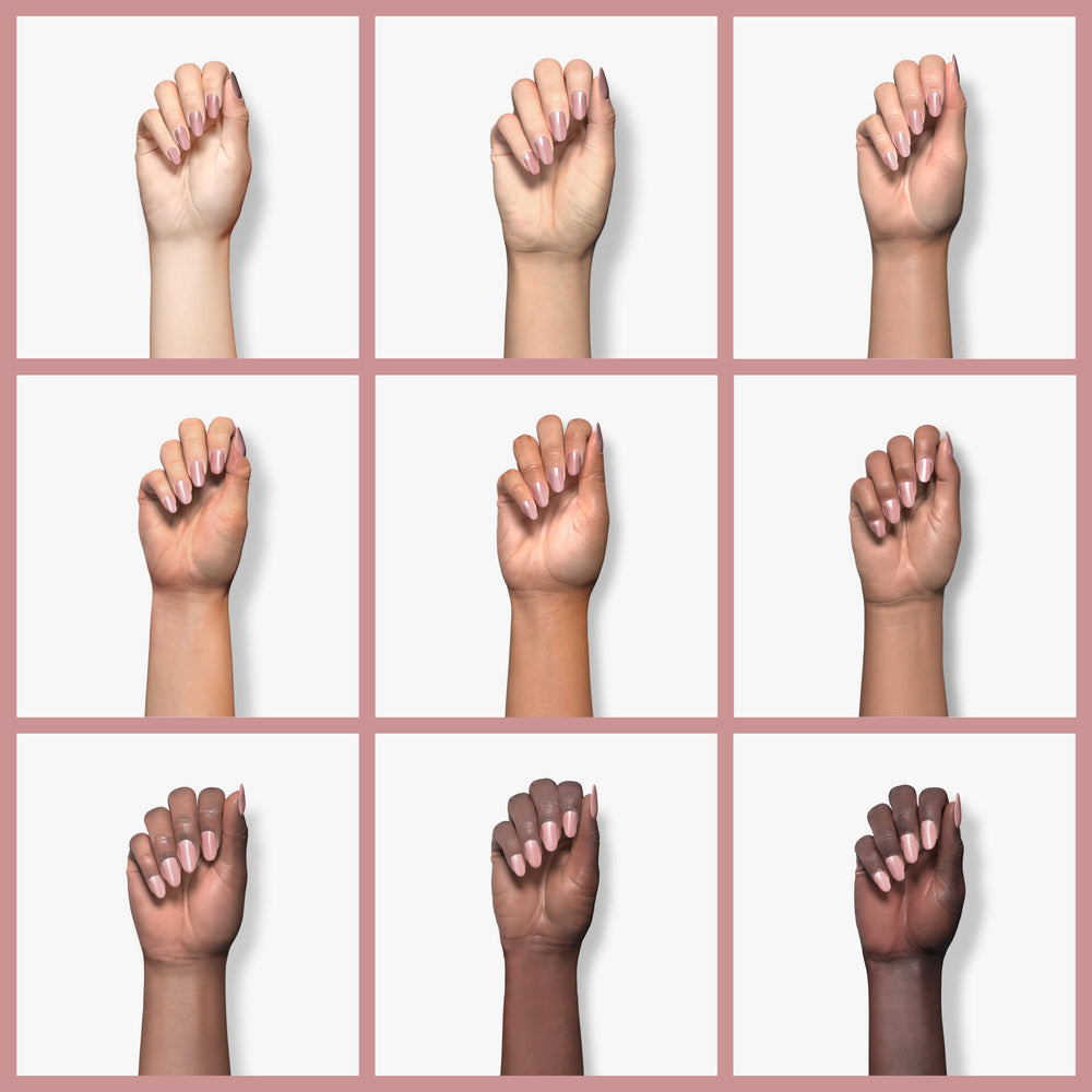IN.HYPE French Semi-Sheer manicure featuring natural tone