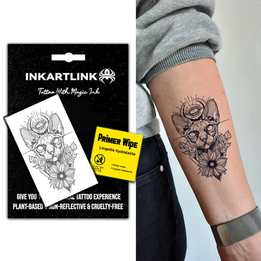 INKARTLINK Beerus cat tattoo: ultra-real temporary art for events
