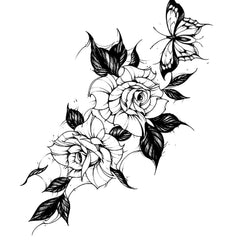 INKARTLINK flower illustration close-up – intricate detail for skin art.