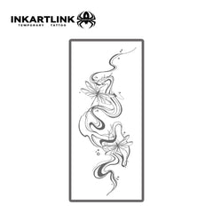 INKARTLINK Flower Ink design application on skin 01 shows easy 30-second application.
