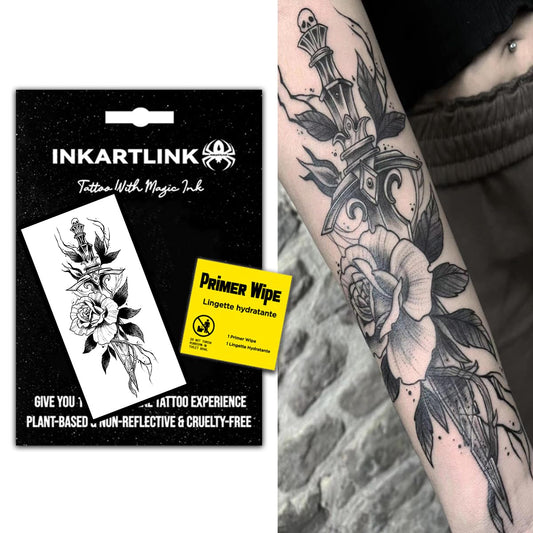 INKARTLINK Flowers 5 tattoo design for durable waterproof wear during events