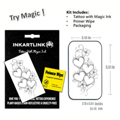 INKARTLINK Love Flower Vine tattoo shown on the arm for reference.
