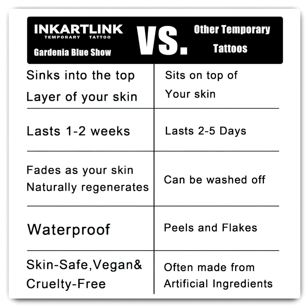 INKARTLINK No adhesive tattoo design applied smoothly and safely.