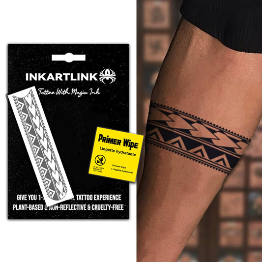INKARTLINK armband 6 pack close-up shows realistic tattoo for everyday style.