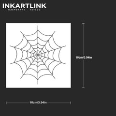 INKARTLINK Spider's Web finish appears realistic and non-reflective on skin