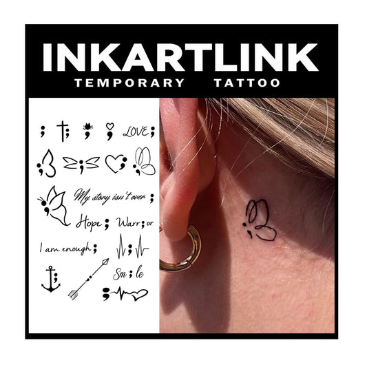 INKARTLINK Tattoo butterfly design close-up showing detailed art and durable wear.