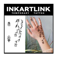INKARTLINK tattoo sheets with large floral designs for bold, long-lasting style.