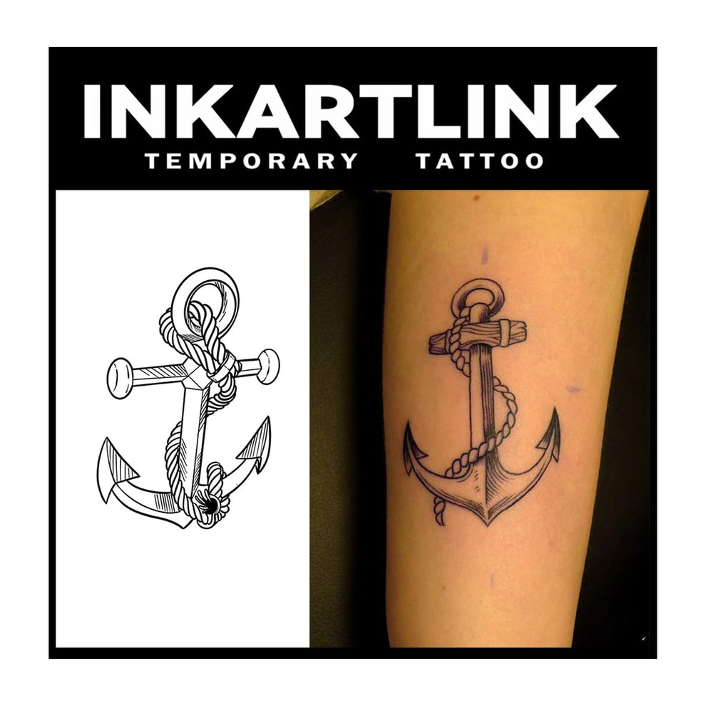 INKARTLINK Tattoo Tech anchor design on skin for durable bold style.