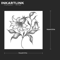 INKARTLINK Lily Bellflower sheet on ankle demonstrates durable wear and water resistance