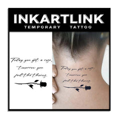 INKARTLINK Tattoo Tech rose design on skin, long lasting and realistic.