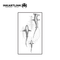 INKARTLINK Tattoo Tech shark detail close-up; hyper-realistic look with durable finish.