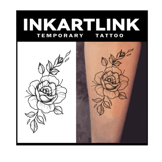 INKARTLINK snake design tattoo on skin for a lifelike look lasting 1-2 weeks.