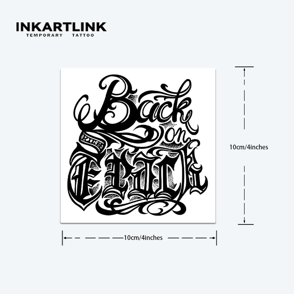 INKARTLINK waterproof tattoos stay on skin for 1-2 weeks during daily activities
