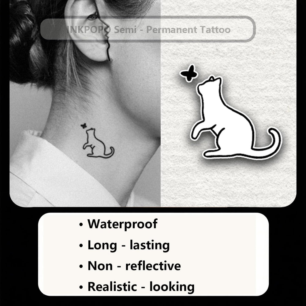 INKPOPO longwear application demo showcases waterproof, skin-friendly tattoos in action.