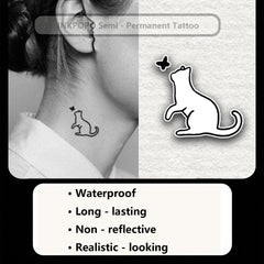 INKPOPO longwear application demo showcases waterproof, skin-friendly tattoos in action.