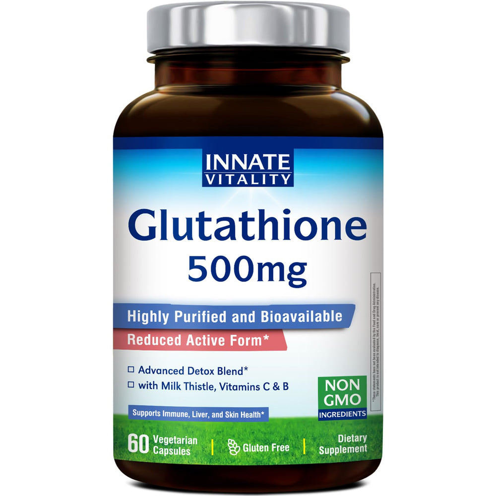 Innate Vitality Glutathione 500mg bottle with 60 capsules