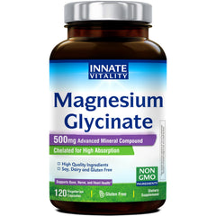 Bottle of Innate Vitality Magnesium Glycinate 500mg