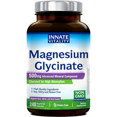 Innate Vitality Magnesium Glycinate 500mg capsules, 240-count
