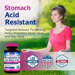 Product ingredients: prebiotics, enzymes, cranberry