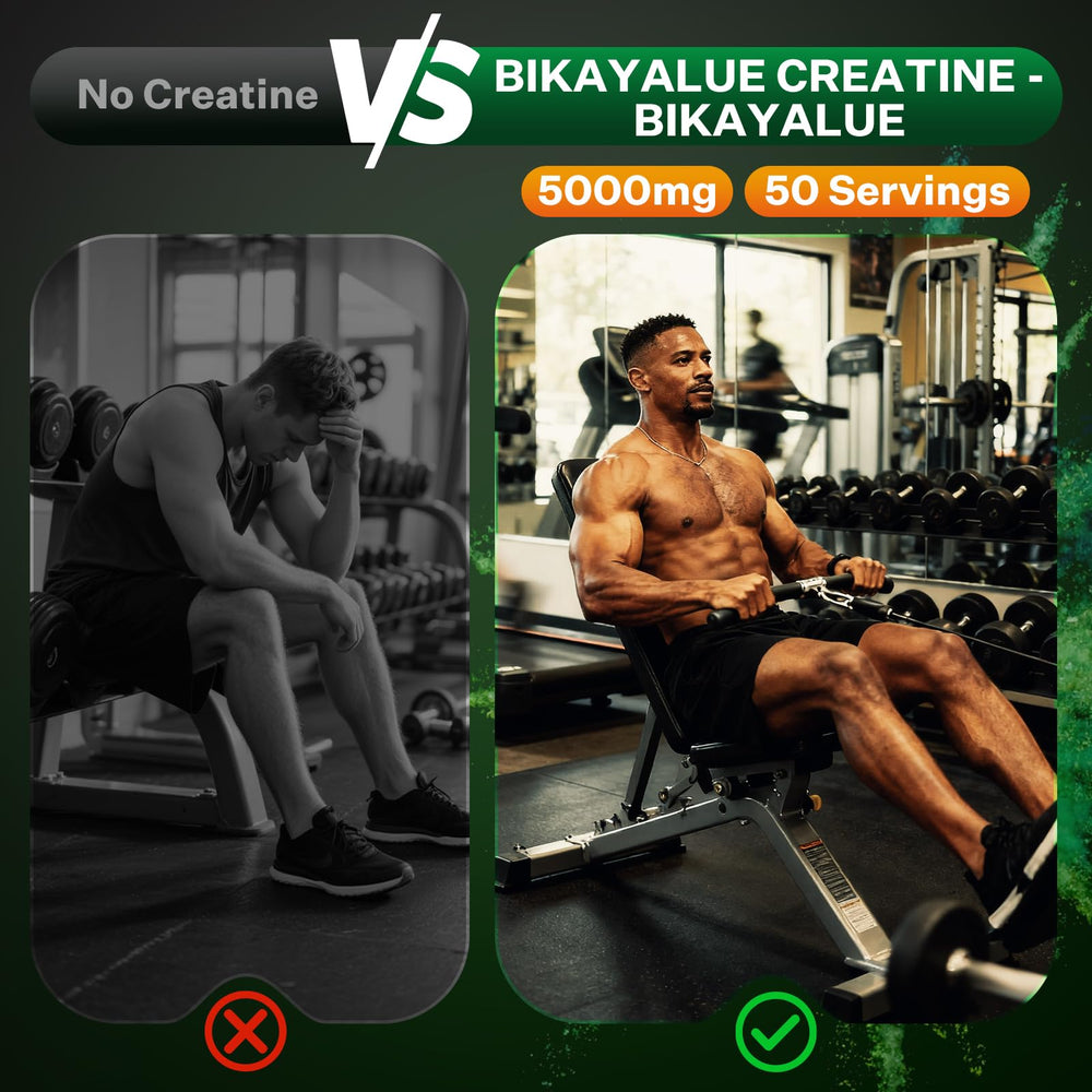 Athlete performing training while using creatine capsules