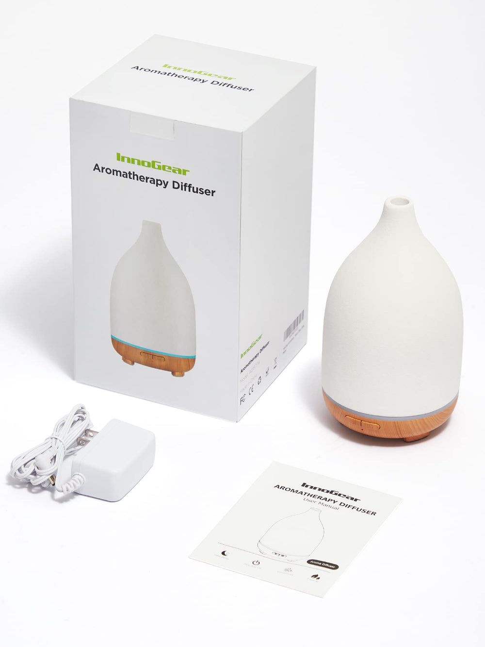 Diffuser placed on a desk in an office setting
